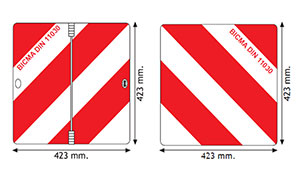 Standard & Folding Agricultural Panels Reflecting & Fluorescent Left & Right 423MM X 423MM