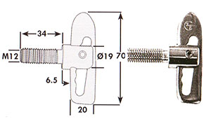 Bolt-On Droplock In Zinc Plated Finish