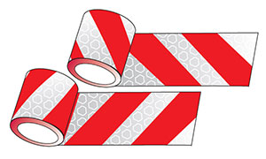 White/Red Reflective Container Tape