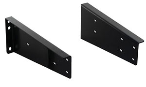 Bawer Pair of black powder coated steel brackets (420x160mm)