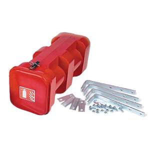 Red Top Loading Fire Extinguisher Box With Universal Fixing Kit