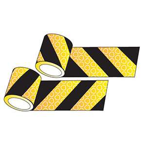 Yellow/Black Reflective Container Tape