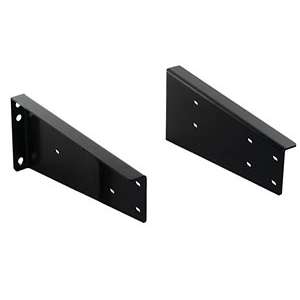 Bawer Pair of black powder coated steel brackets (420x160mm)