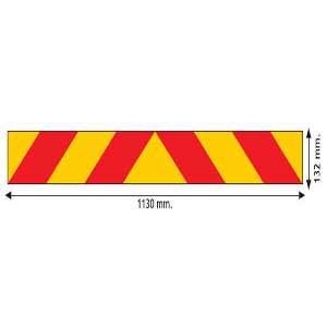 Truck Marker Board Rear Reflecting & Fluorescent REG ECE70 1130MM X 132MM