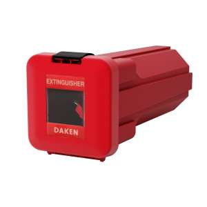 Red Sliden Top Loading Plastic Fire Extinguisher Box with window