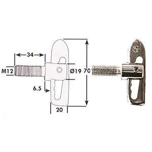 Bolt-On Droplock In Zinc Plated Finish