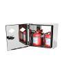 Bright Stainless Steel Front Loading Double Fire Extinguisher Box - view 2