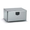 Bawer L500 x H350 x D400mm Stainless Steel Toolbox - Matt Finish with Europlex lock - view 1