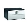 Bawer L500 x H350 x D400mm Black Powder Coated Steel toolbox with Polished Door - view 1