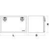 Bawer L1200 x H500 x D500mm Stainless Steel Toolbox - Bright Finish with S/S Locks - view 2