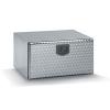 Bawer L500 x H350 x D400mm Stainless Steel Toolbox - Flowered Finish with Europlex Lock - view 1